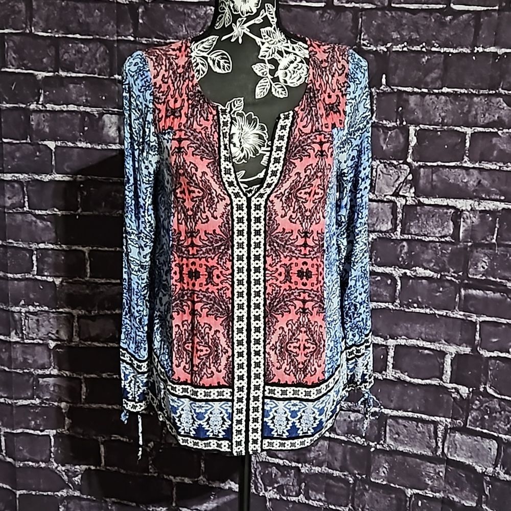 Lucky Brand Bohemian Style long sleeve shirt size Small CLEARANCE
